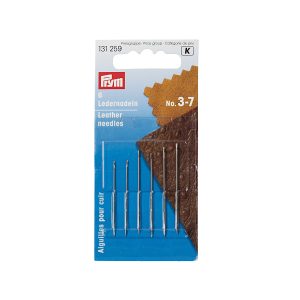 Aiguilles pour cuir No. 3-7 assorties argent