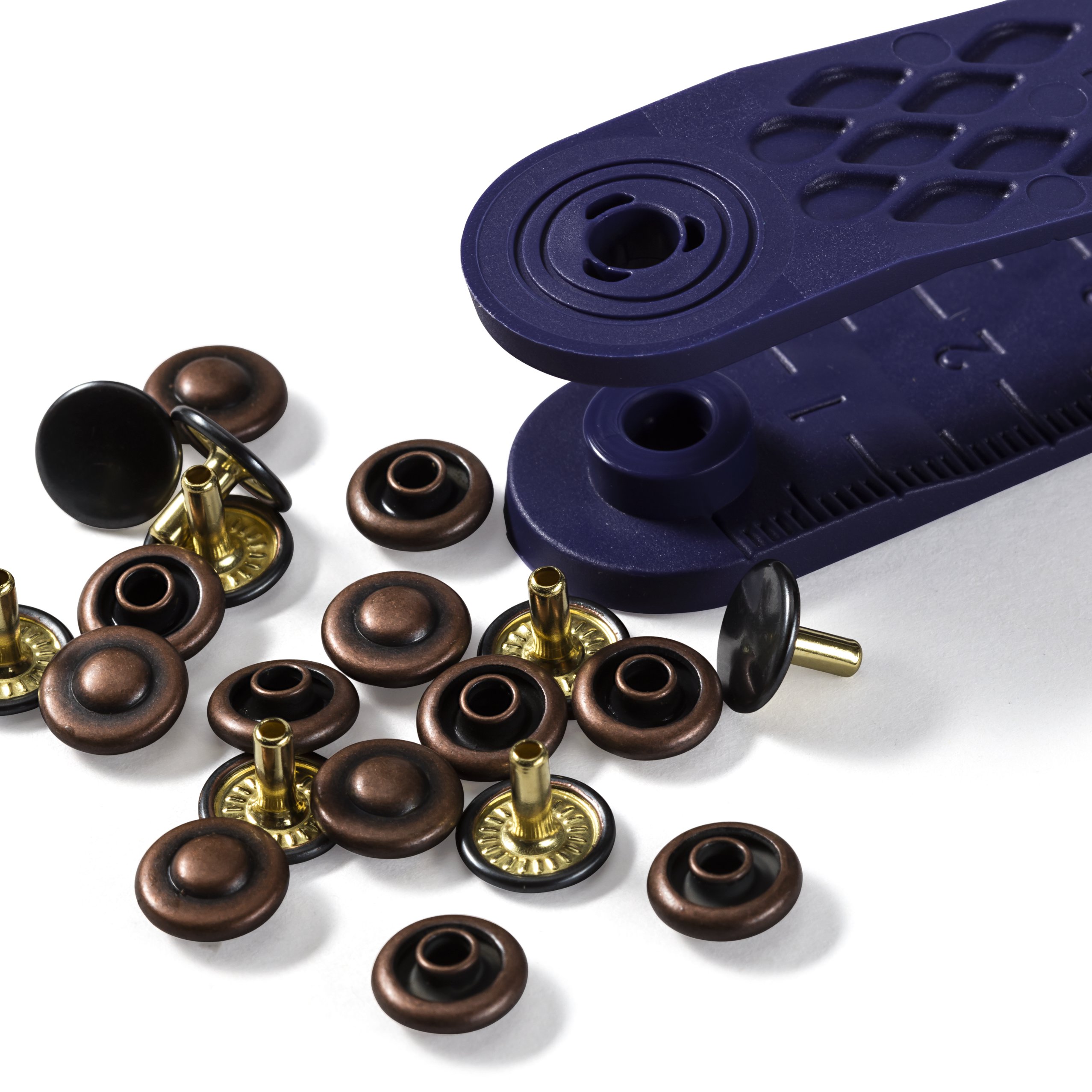 Rivets laiton utilisabl. des deux côtés 9mm cuiv. ant./bruni – Image 2