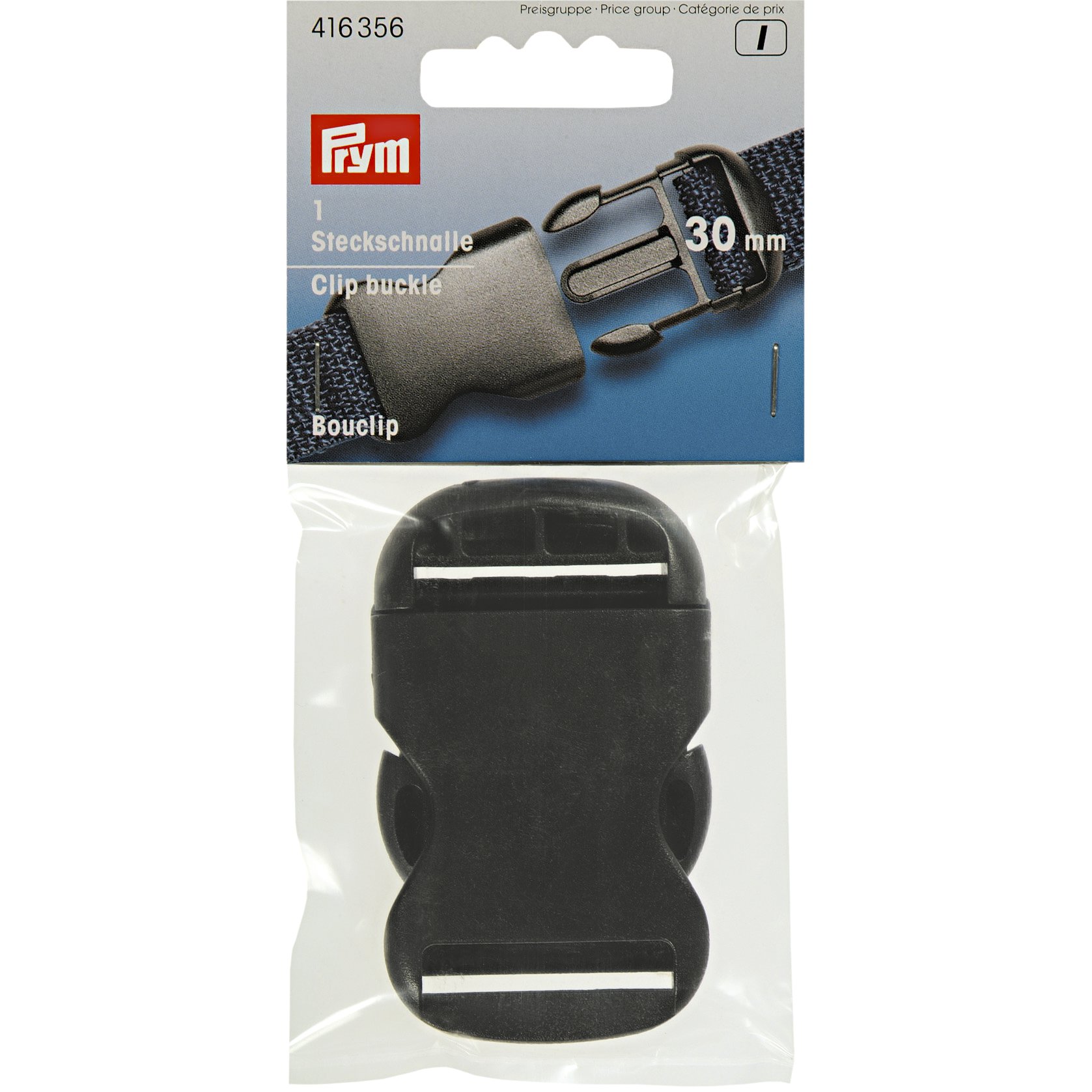 Bouclip plastique 30 mm noir – Image 2