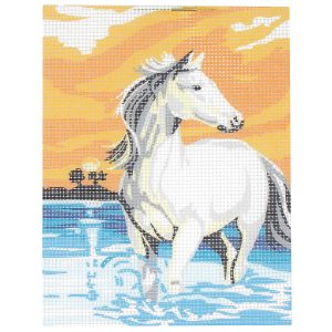 Canevas: Cheval blanc