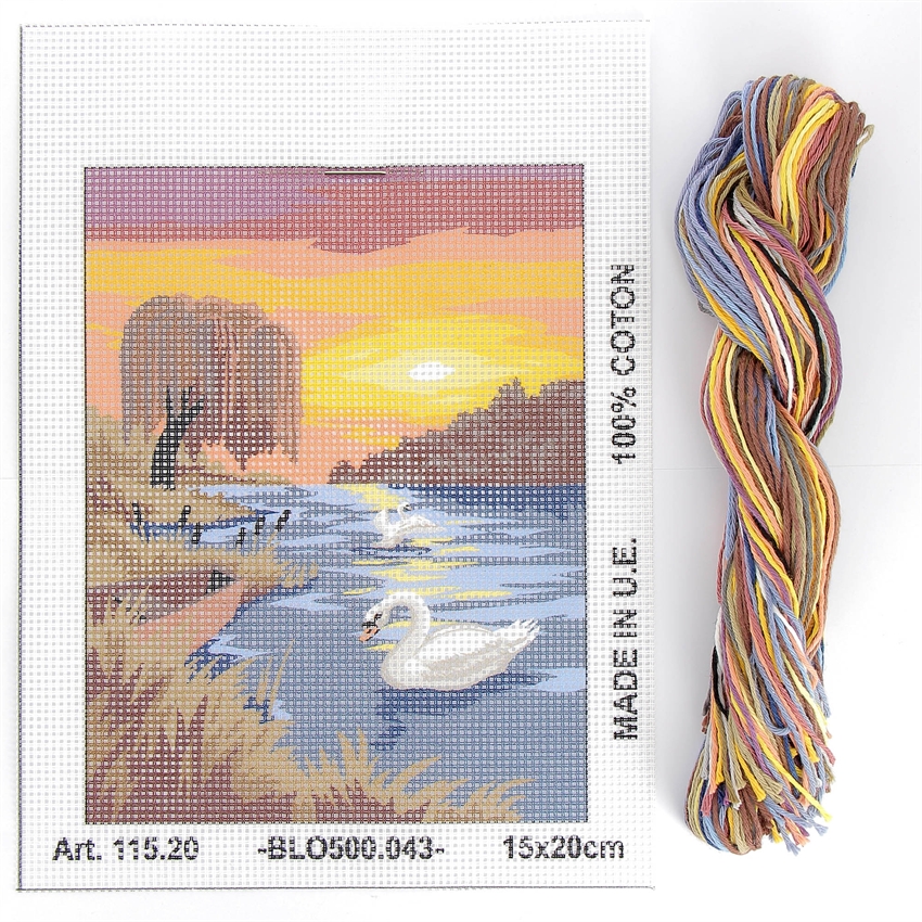 Canevas: Cygne et couché de soleil – Image 3