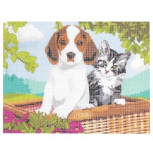Canevas: Chiot ET Chaton