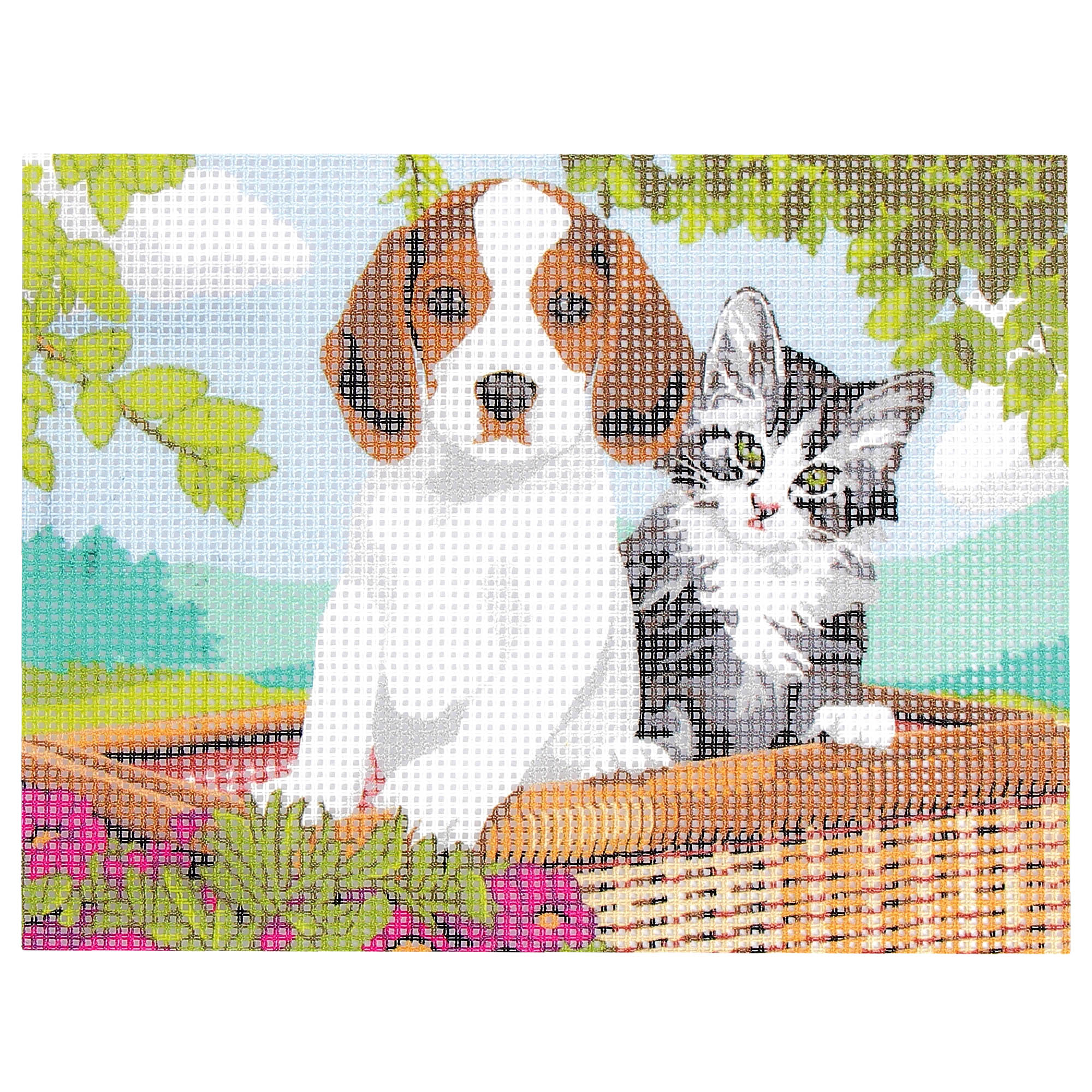 Canevas: Chiot ET Chaton