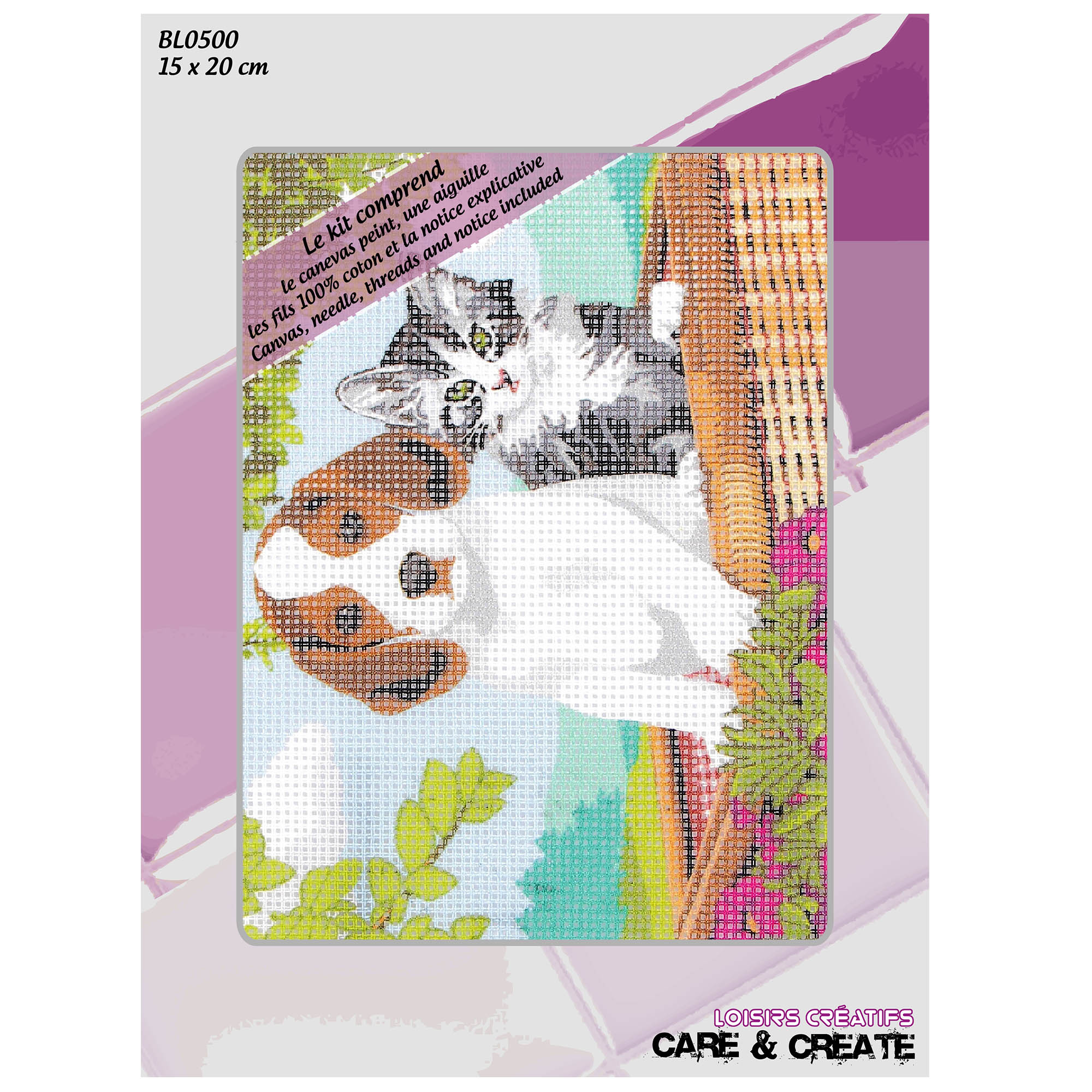 Canevas: Chiot ET Chaton – Image 2
