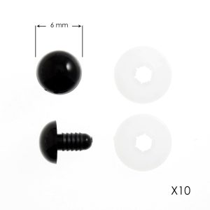 Yeux pour jouets 6mm