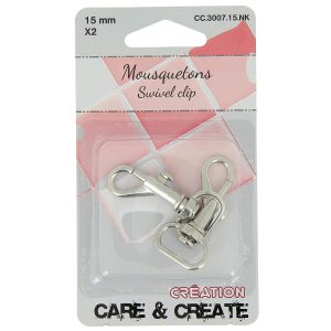 Mousqueton : 15 mm