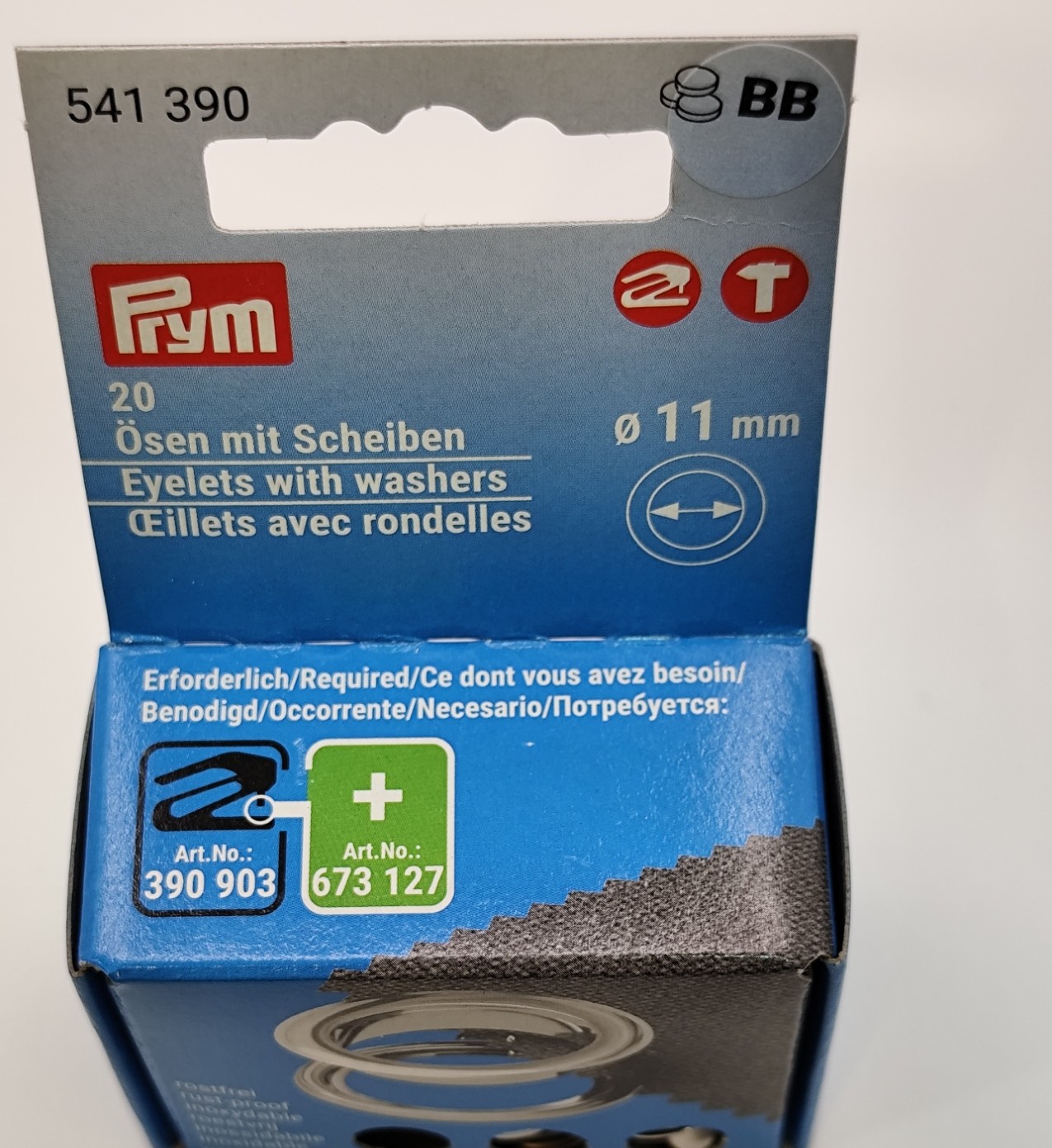 Œillets+rondelles 11 mm argenté 20 pc – Image 2