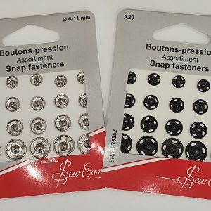 Assortiment Boutons pression 6-11 mm
