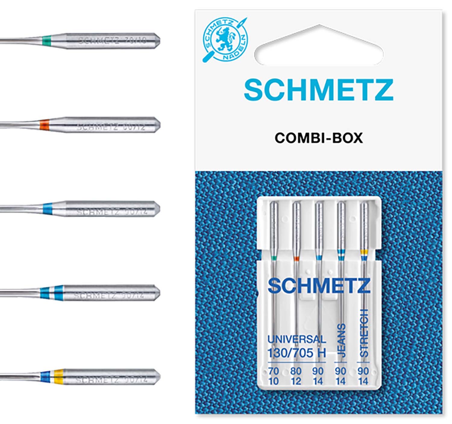Aiguilles combinées Schmetz – Assortiment "Denim" & "Stretch"