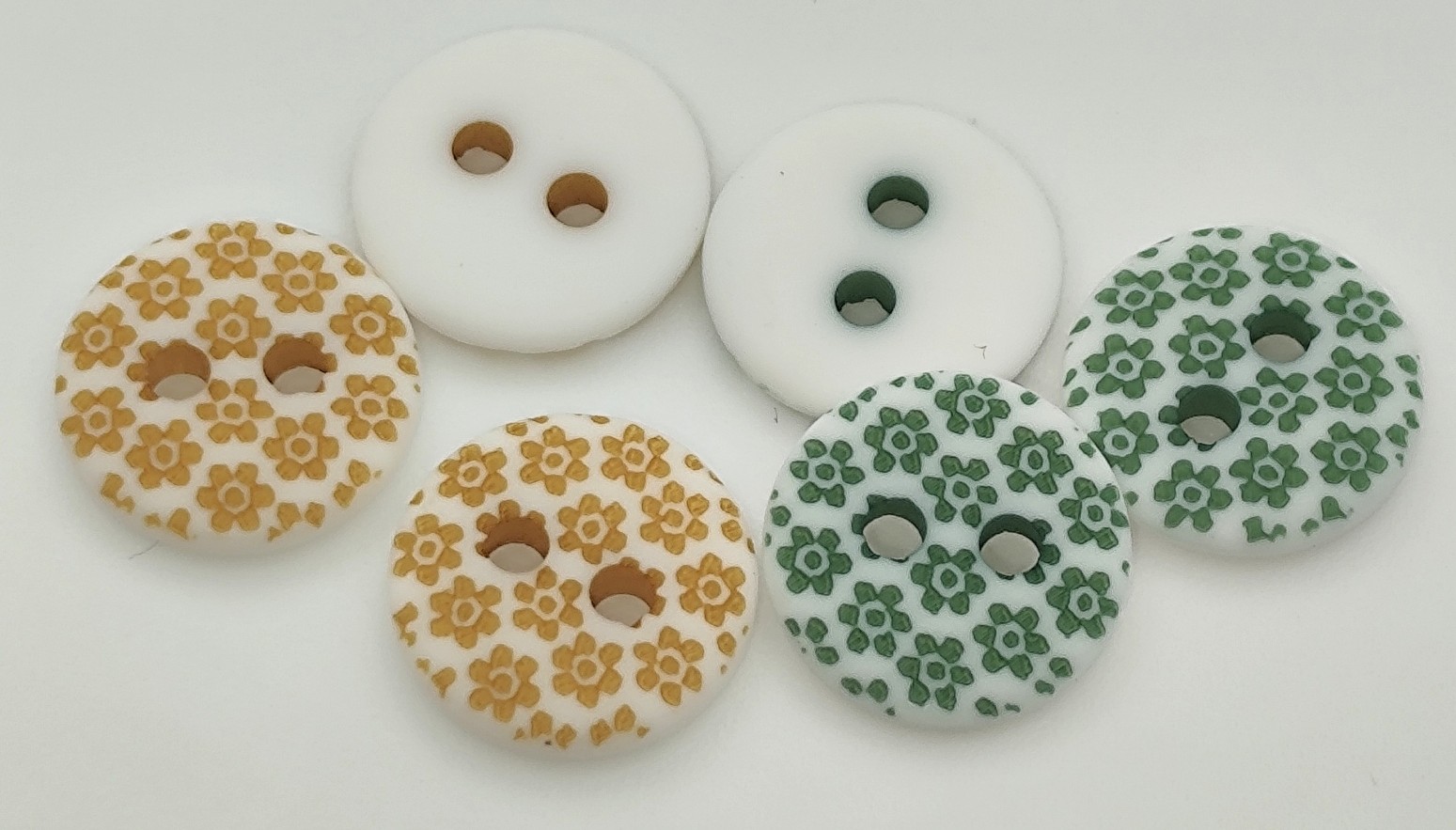 Bouton motif petite fleur 12mm