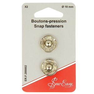 Boutons pressions nickelés 18mm