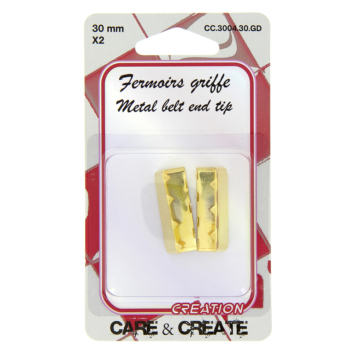 Fermoir à griffe : 30 mm