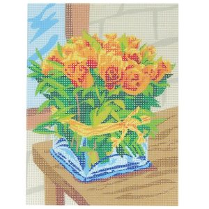 Canevas: Fleur orange