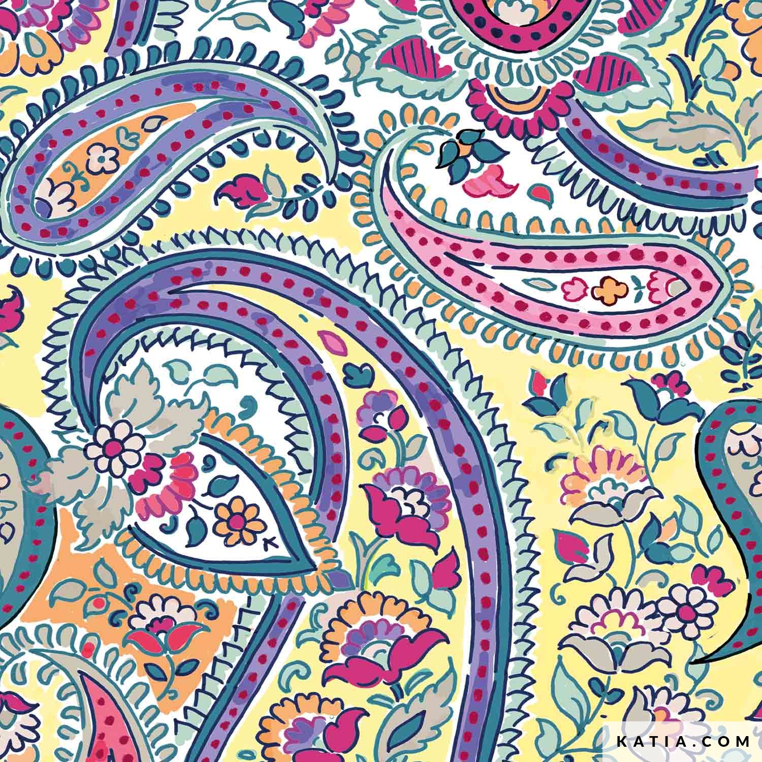 VISCOSSE : Indian paisley