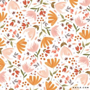VISCOSSE : Fleurs Aquarelle