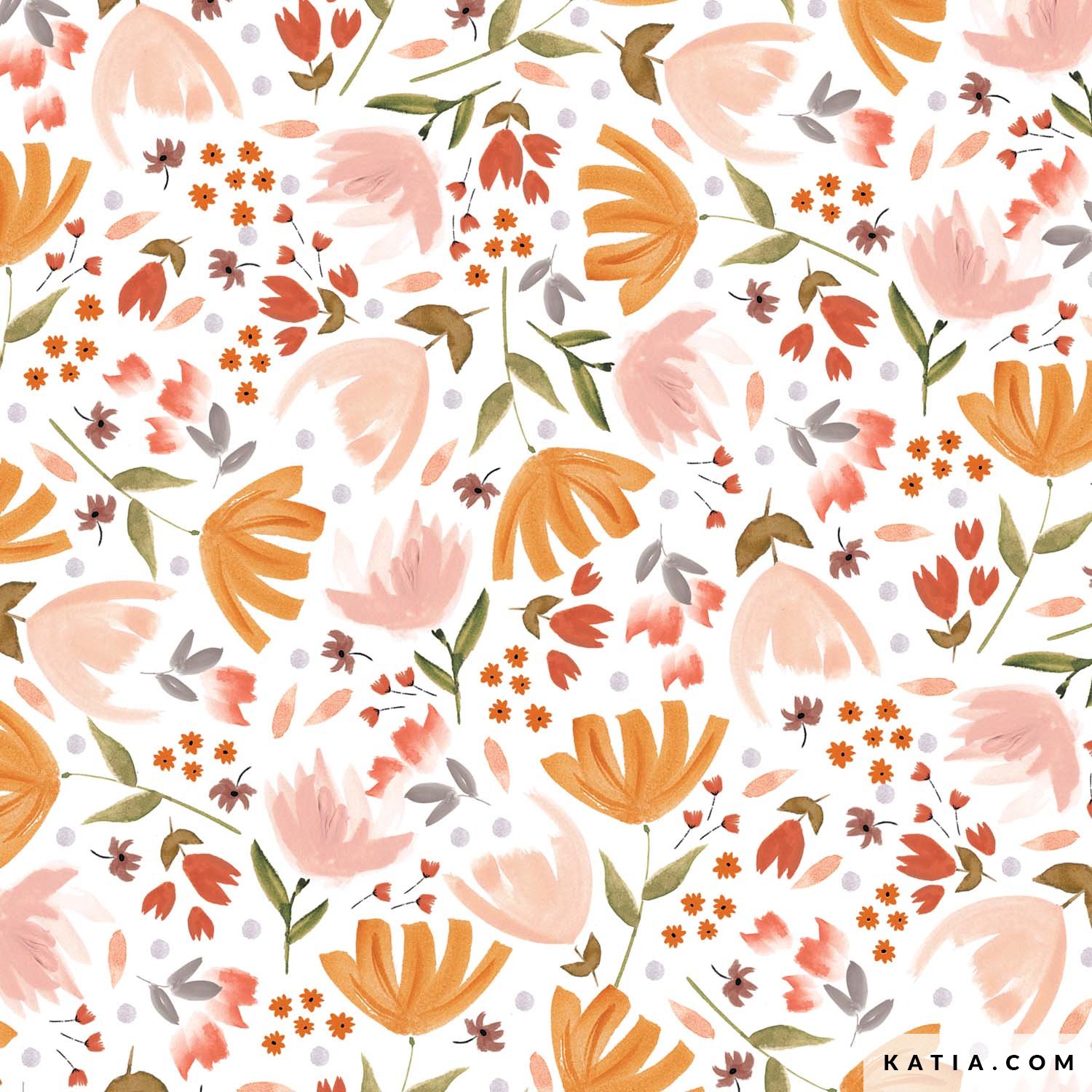 VISCOSSE : Fleurs Aquarelle