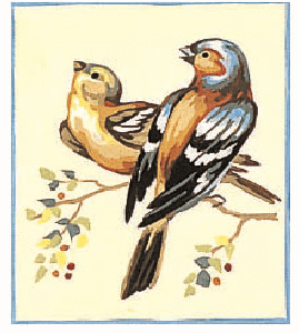 Canevas: Couple de Pinson