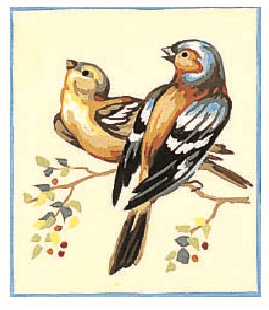 Canevas: Couple de Pinson