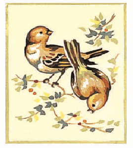 Canevas: Couple d'oiseau
