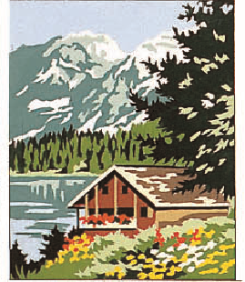 Canevas: Chalet de montagne