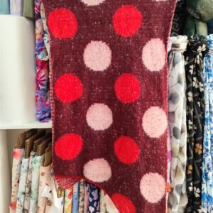 Echarpe epaisse : Motif Rond Rouge
