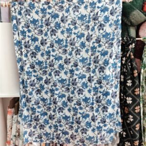 Echarpe fine : Feuille bleu