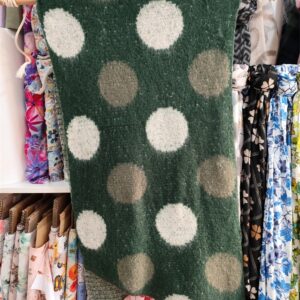 Echarpe epaisse : Motif Rond Vert