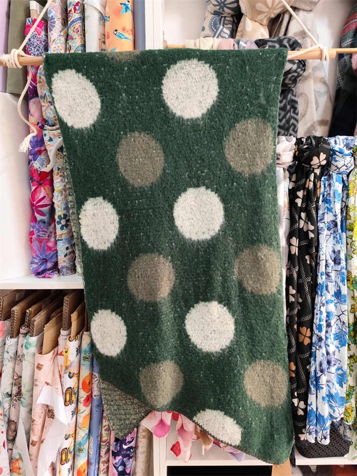 Echarpe epaisse : Motif Rond Vert
